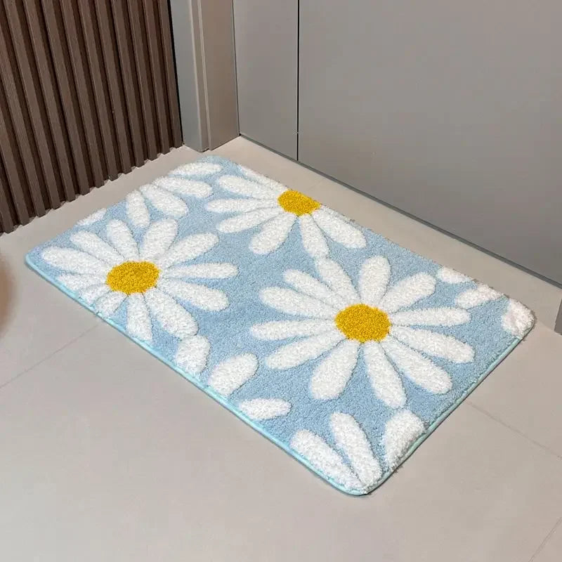 Bathroom Absorbent Floor Mat Non-Slip Toilet Carpet Entry Bedroom Door Mat