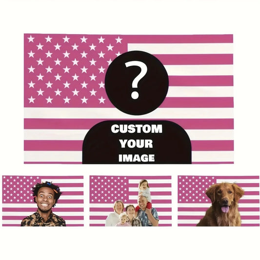 VIKAMA Custom Flag Tapestry, Personalized With Your Design, Logo, or Text. Ideal for Wall Decor in Living Rooms. home
