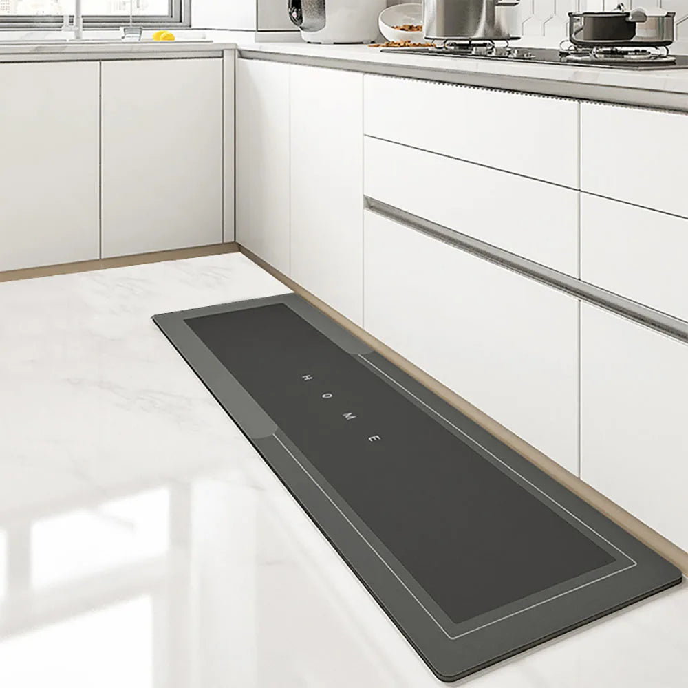 Super Absorbent Kitchen Mat Crystal Velvet Non-Slip Long Strip Carpet Bath Pad Wipeable Floor Rug Home Decor