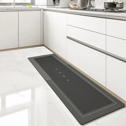 Super Absorbent Kitchen Mat Crystal Velvet Non-Slip Long Strip Carpet Bath Pad Wipeable Floor Rug Home Decor
