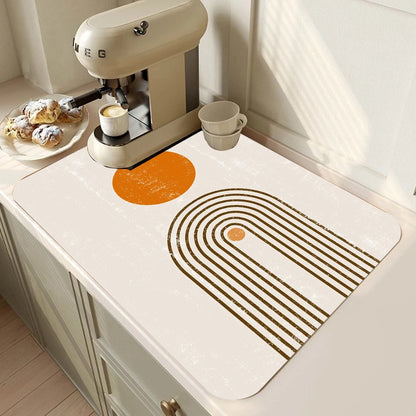 Printed Absorbent Kitchen Drying Mat