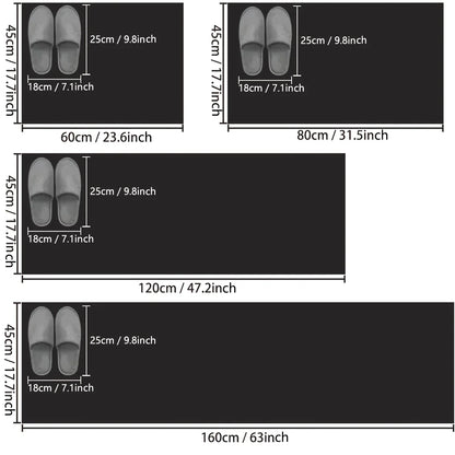 Long Imitation Woven Kitchen Floor Mat Diatom Mud Printed Non-Slip Absorbent Bathroom Door Restaurant Mat