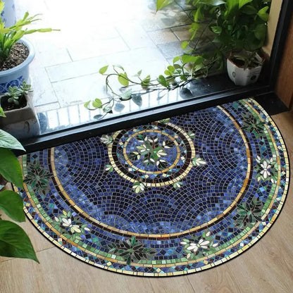 VIKAMA Semi-Circle Flannel Door Mat