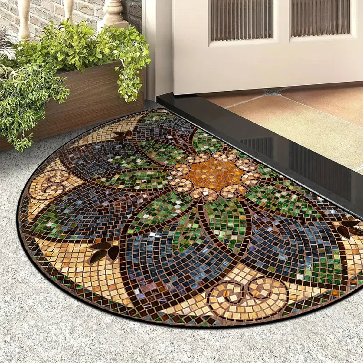 VIKAMA Retro Anti-Slip Entrance Door Mat