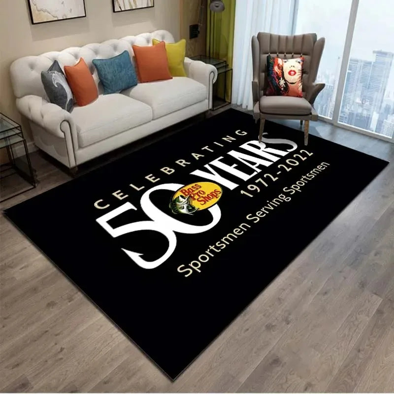 Fishing Pattern Non-Slip Soft Area Rug