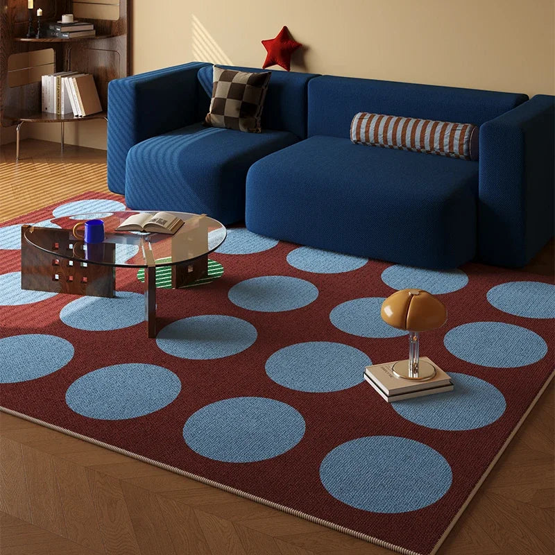 VIKAMA Medieval Revival Living Room Carpet Non-Slip Wear-Resistant Bedroom Floor Mat Wardrobe Room Rug