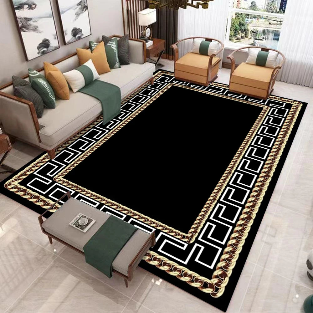 Nordic geometric luxury living room rug