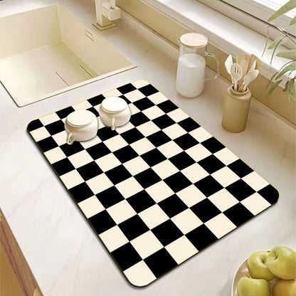 Checkerboard non-slip coffee drip mat