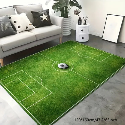 Modern Baseball Field Pattern Area Rug