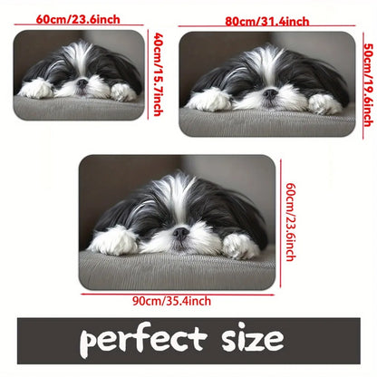 VIKAMA Shih Tzu Doormat Washable Pet Rug Bedroom Living Room Entryway Decor