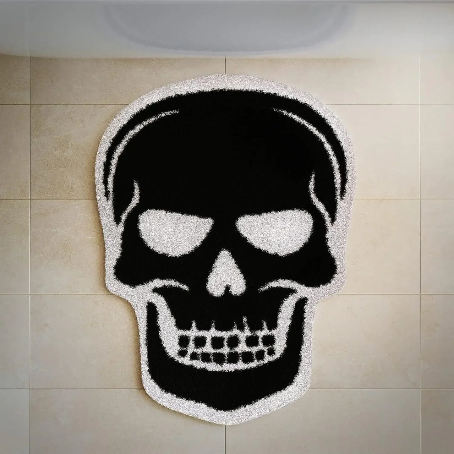 VIKAMA Black Spider Web Halloween Rug Non-Slip Bathroom Living Room Bath Mat Home Decor
