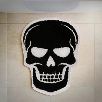 VIKAMA Black Spider Web Halloween Rug Non-Slip Bathroom Living Room Bath Mat Home Decor