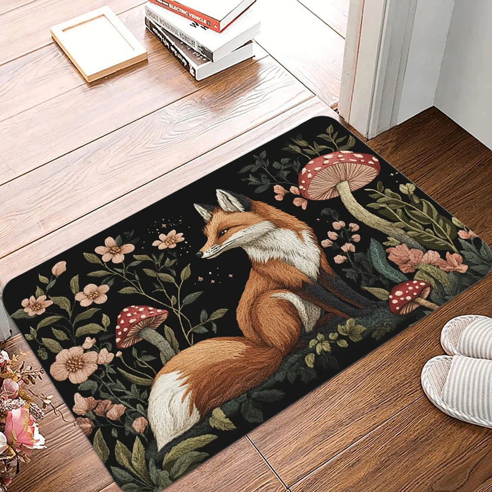 VIKAMA Mushroom Fox Non-Slip Doormat