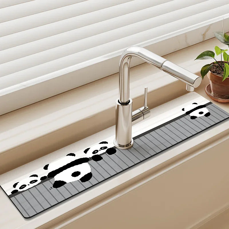 VIKAMA Diatomaceous Earth Absorbent Faucet Drain Mat