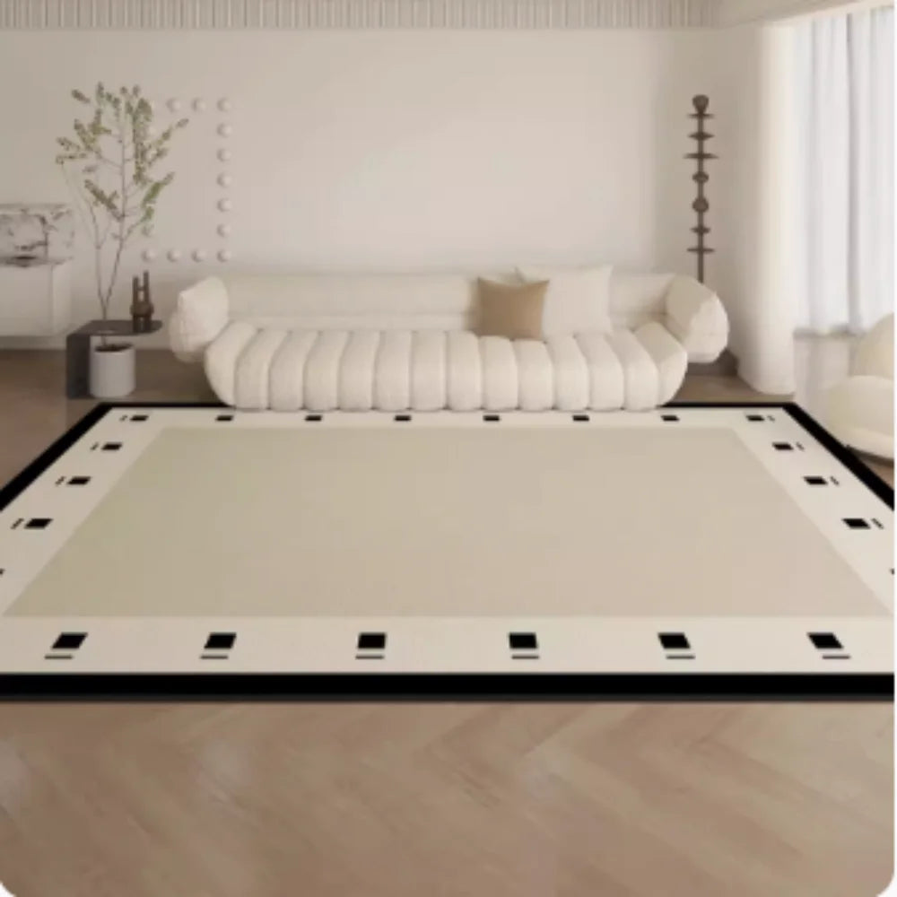 VIKAMA French Simple Living Room Carpet Large Area Sofa Coffee Table Bedroom Study Floor Mat