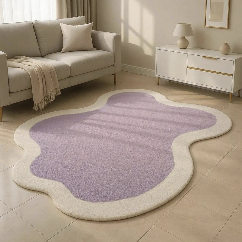 Nordic Irregular Shape Plush Washable Area Rug