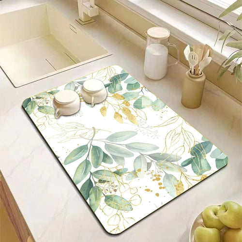 Eucalyptus Dish Drying Non-Slip Mat