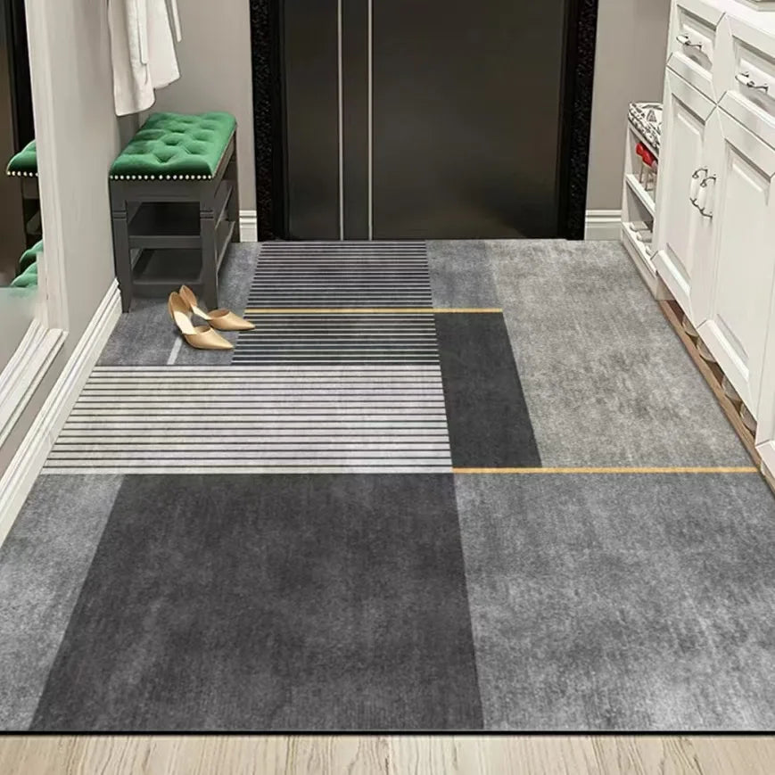 Geometric Crystal Pile Rug Non-Slip Bedroom Living Room Office Entrance Carpet
