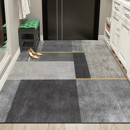 Geometric Crystal Pile Rug Non-Slip Bedroom Living Room Office Entrance Carpet