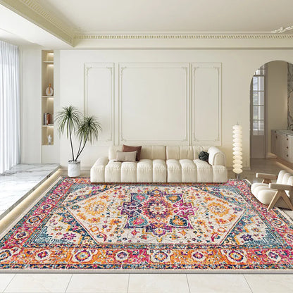 VIKAMA Bohemian Crystal Velvet Carpet Living Room Bedroom Sofa Coffee Table Floor Mat