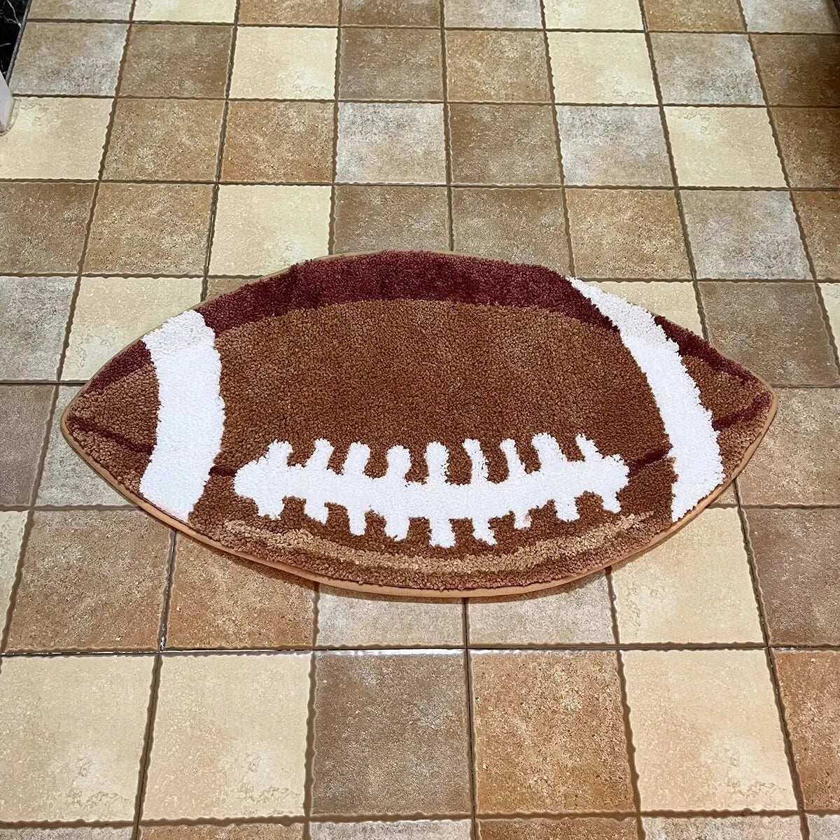 Football Tufted Non-Slip Bedroom Rug