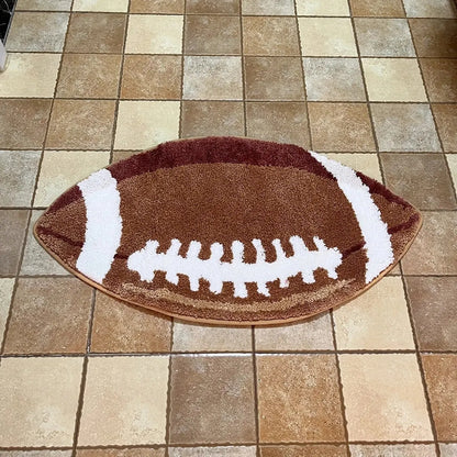 Football Tufted Non-Slip Bedroom Rug
