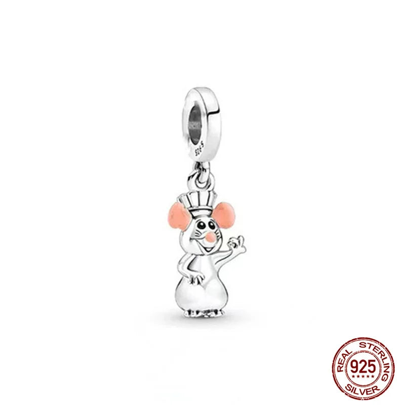 Disney S925 Sterling Silver Charm Beads For Women Bracelet
