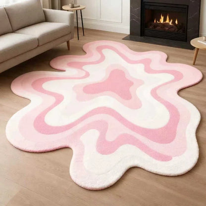 VIKAMA Dopamine Abstract Plush Rug Soft Irregular Living Room Bedroom Home Decor