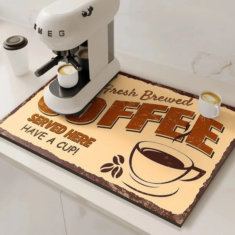 VIKAMA Coffee Machine Absorbent Kitchen Drying Mat