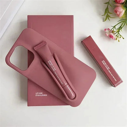 Rhode Lip Gloss Gift Set iPhone Case – Silicone Cover with Lipstick & Box