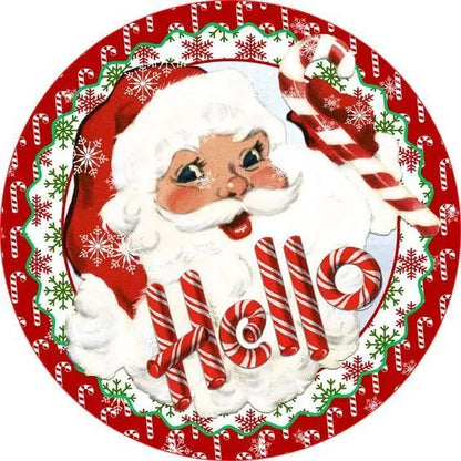 VIKAMA Festive Snowflake Christmas Tree Round Rug