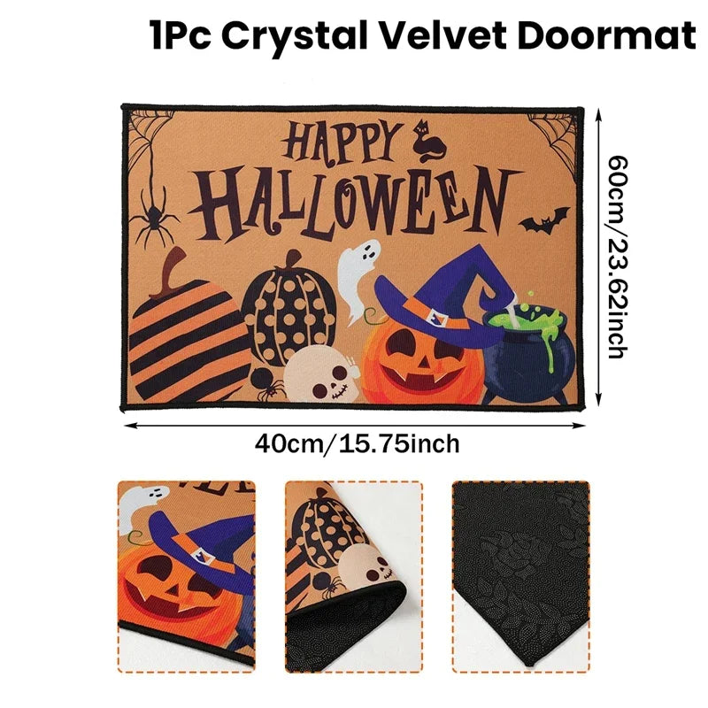 VIKAMA Halloween Durable Easy-Clean Welcome Doormat