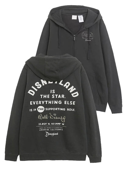 Disney Mickey Mouse Castle Zip Up Fleece Hoodie For Women
