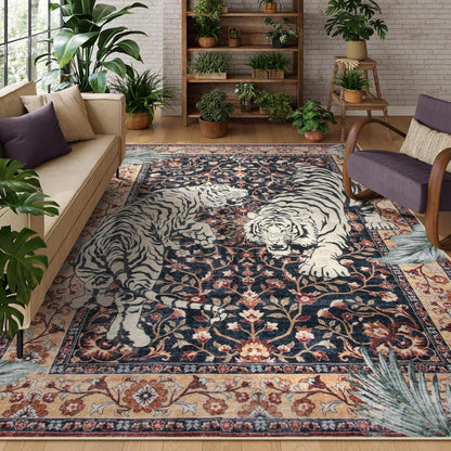 VIKAMA Jungle Tiger Living Room Area Rug