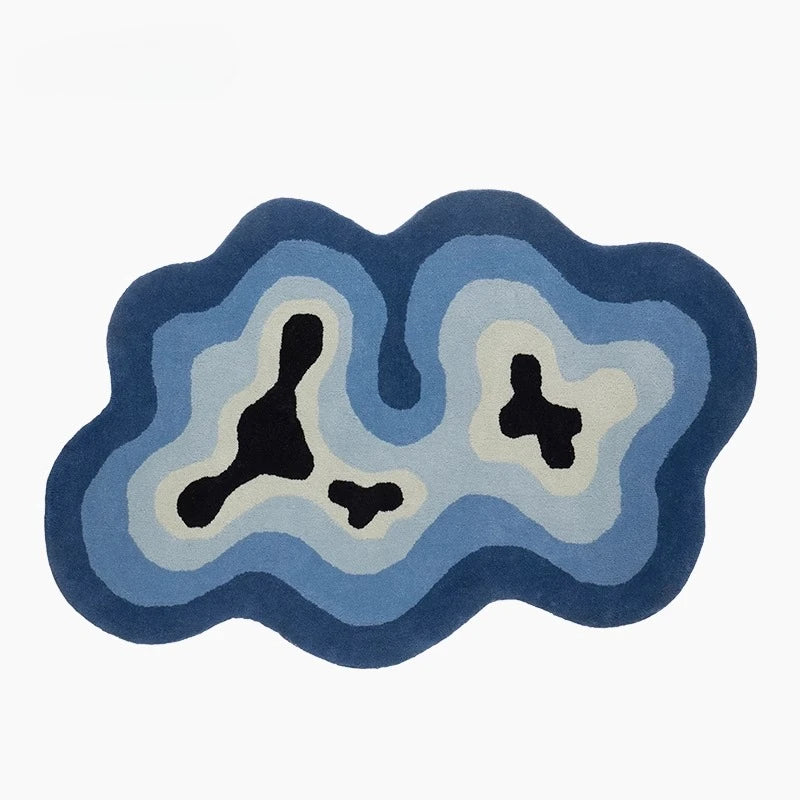 Modern Irregular Shape Plush Anti-Slip Area Rug
