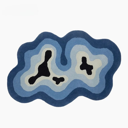 Modern Irregular Shape Plush Anti-Slip Area Rug