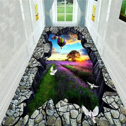 3D Nature Scene Corridor Rug