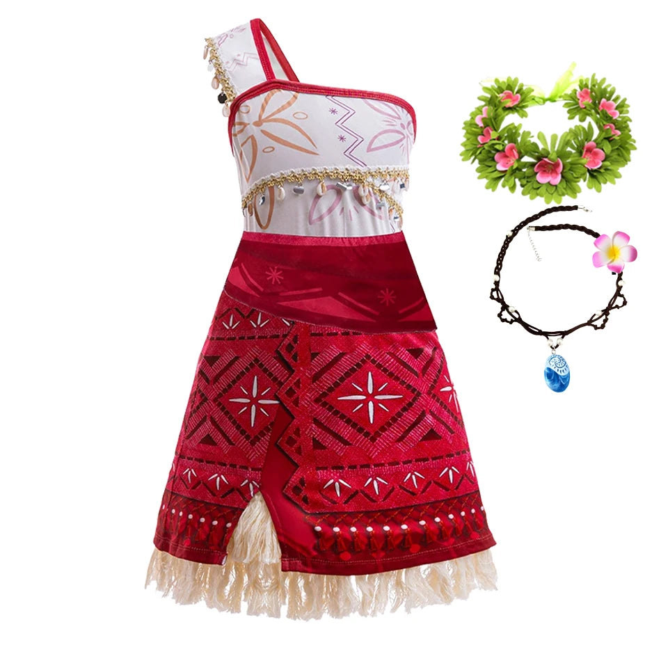 Disney Moana Ocean Adventure Princess Costume Dress For Girls