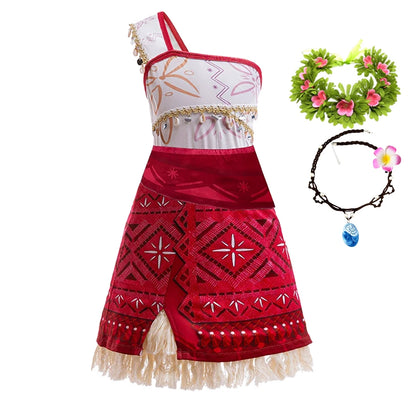 Disney Moana Ocean Adventure Princess Costume Dress For Girls