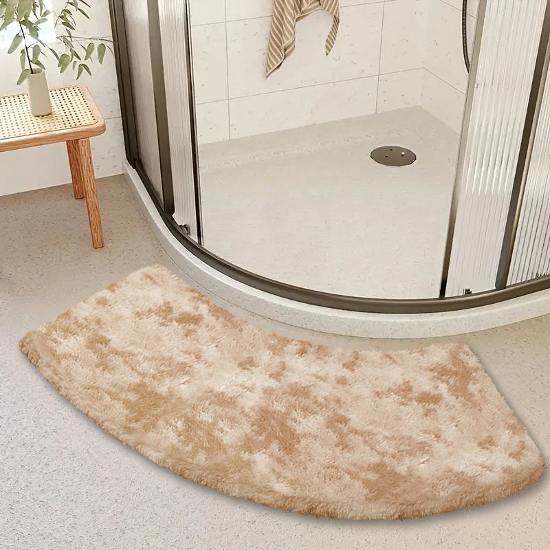 Arched Wool Non-Slip Absorbent Bathroom Mat