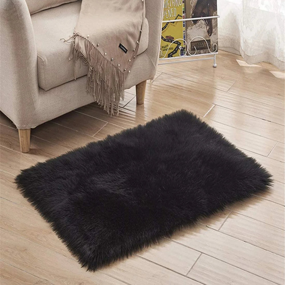VIKAMA Silk Wool Tie-Dye Rug Non-Slip Washable Bedroom Living Room Kids Carpet Home Decor