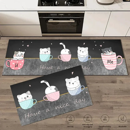 Cat Kitchen Corner Long Floor Mat