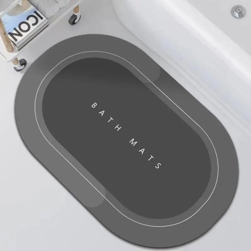 Simple Diatomite Floor Mat Bathroom Kitchen Entrance Foot Mat Super Absorbent Washable Dirt-resistant Non-slip Carpet