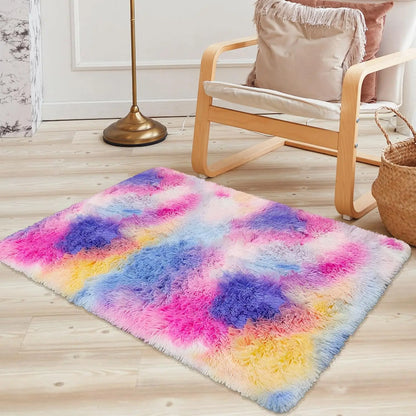VIKAMA Silk Wool Soft Rug Bedroom Living Room Baby Room Washable Floor Mat Home Decor