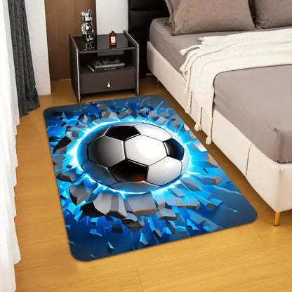 VIKAMA 3D Soccer Ball Non-Slip Play Rug