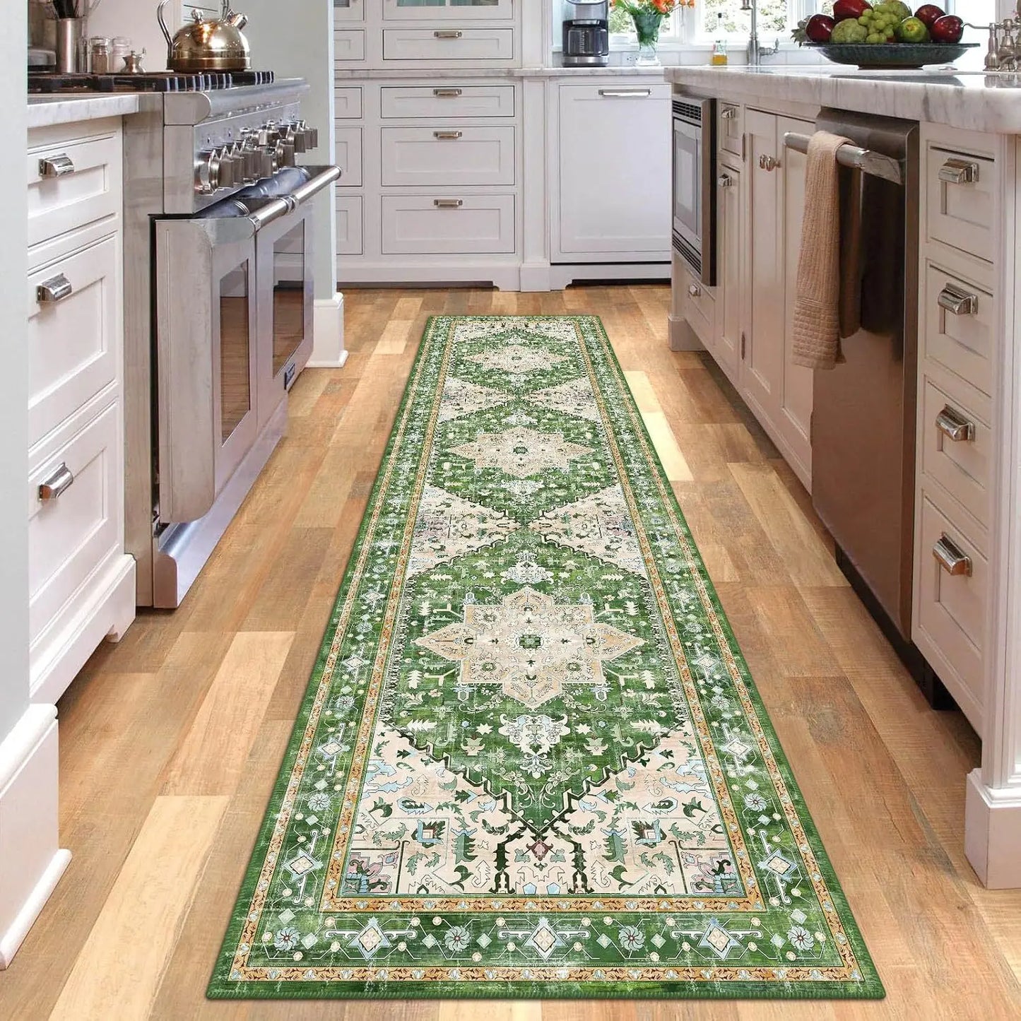 VIKAMA Non-Slip Hallway Runner Rug Machine Washable Kitchen Entryway Bedroom Laundry Carpet