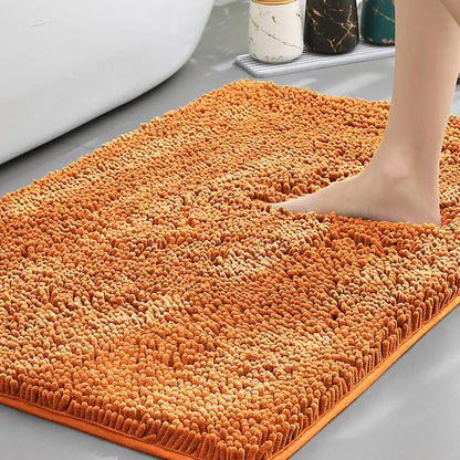 Cheap Chenille Bathroom Mat Absorbent Non-Slip Carpet Bathtub Living Room Door Rug Home Decor