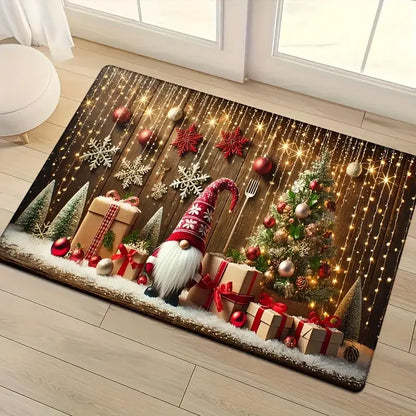 VIKAMA Christmas Snowman Gnome Welcome Mat