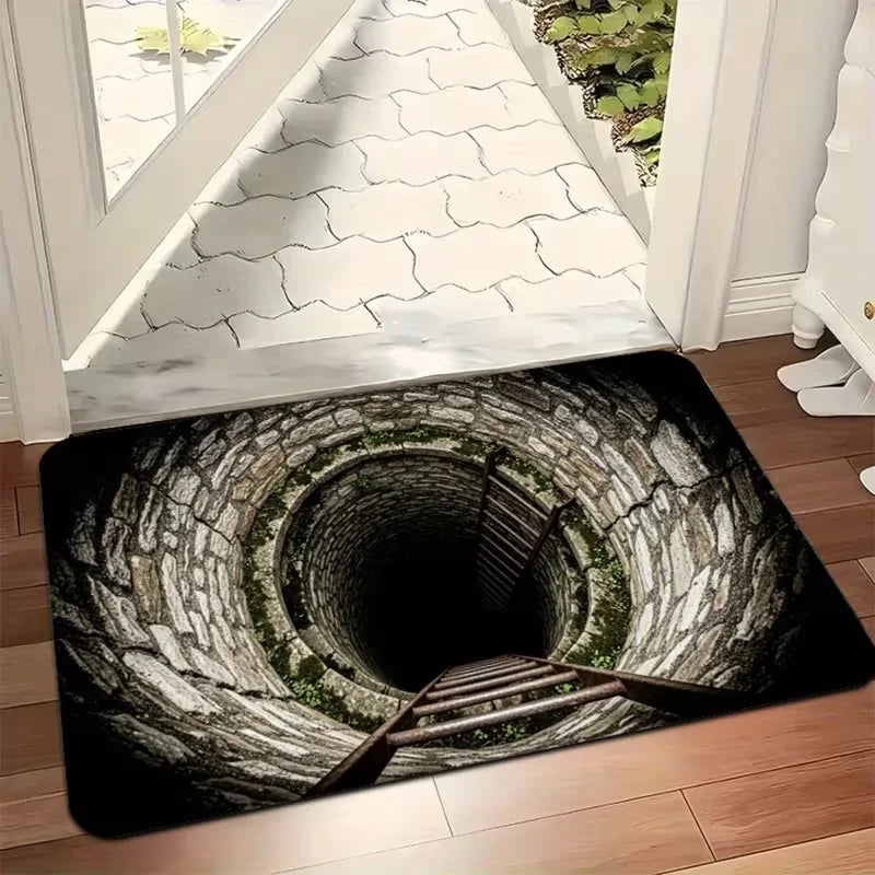 3D City Manhole Illusion Doormat
