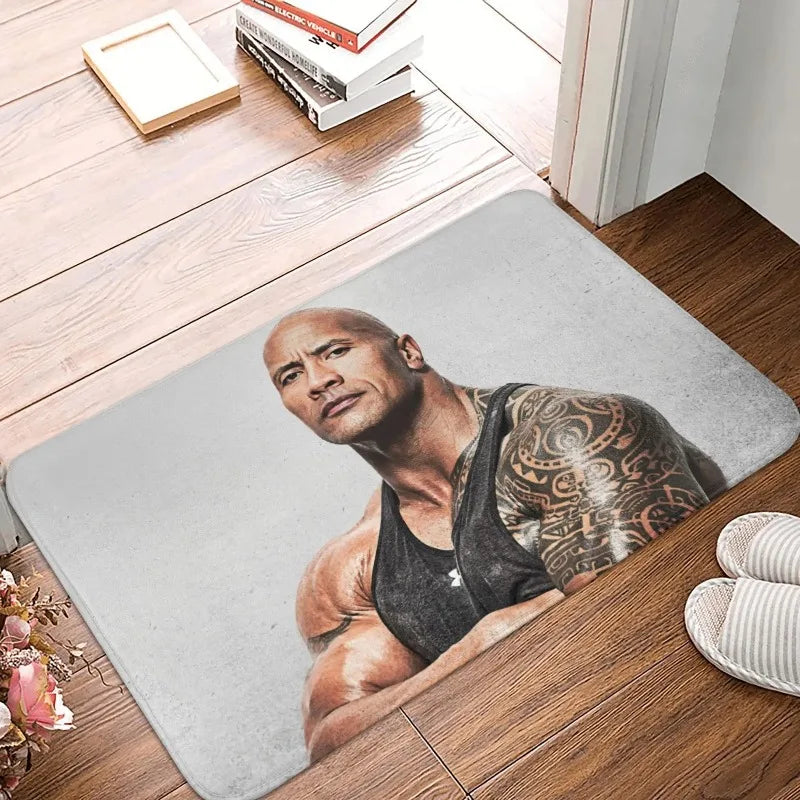Dwayne “The Rock” Johnson Meme Doormat Anti-Slip Floor Mat Bathroom Kitchen Bedroom Rug Carpet